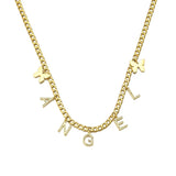 Atoztide Butterfly Stainless Steel Necklaces Letter Pendant for Women