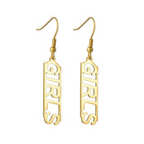 Custom Name Drop Earring Stainless Steel Dangle Letter Eardrop for Women