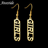 Custom Name Drop Earring Stainless Steel Dangle Letter Eardrop for Women