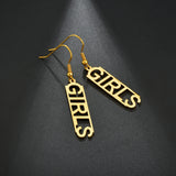Custom Name Drop Earring Stainless Steel Dangle Letter Eardrop for Women