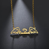 Lovely Wing Shape Necklace Personalized Jewelry Chain for Women