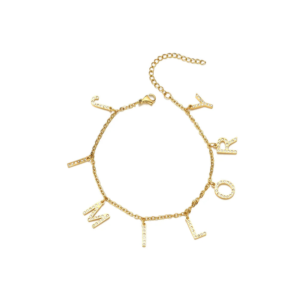 Atoztide Zircon Bracelet for Women Stainless Steel