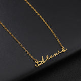 Custom Name Necklace Stainless Steel Nameplate Pendant for Women
