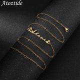 Custom Name Necklace Stainless Steel Nameplate Pendant for Women