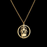 Atoztide Hand of Fatima Name Pendant Necklace