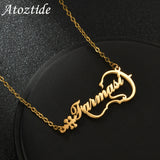 Atoztide Music Pendant Necklace Stainless Steel Charm Jewelry