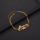 Custom Name Star Bracelet Handmade Stainless Steel Charms Heart Bangle