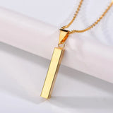 Atoztide Stainless Steel Bar Necklace