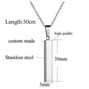Atoztide Stainless Steel Bar Necklace