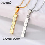 Atoztide Stainless Steel Bar Necklace