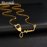 Atoztide Stethoscope Name Necklace Personalized BirthStone Choker
