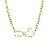 Custom Name 8 Shape Necklace for Women Personalized Letter Choker Chain
