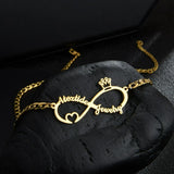 Custom Name 8 Shape Necklace for Women Personalized Letter Choker Chain