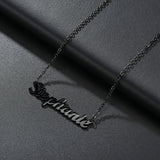 Atoztide Personalized Steel Name Necklace Choker Pendant Gift