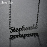 Atoztide Personalized Steel Name Necklace Choker Pendant Gift