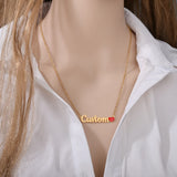 Atoztide Stainless Steel Name Red Heart Love Choker Necklace Pendant