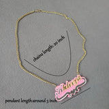 Personalized Acrylic Name Necklace Choker Pendant Gift
