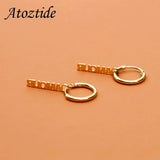 Atoztide Personalized Name Hoop Earrings Stainless Steel