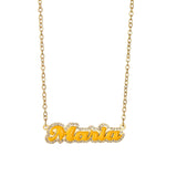 Atoztide Name Necklace Personalized Letter Stone Necklace