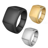 Atoztide Rock Punk Charm Ring Personalized Engraved