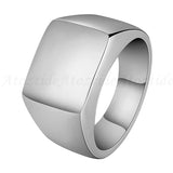 Atoztide Rock Punk Charm Ring Personalized Engraved