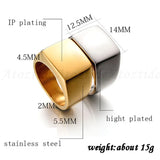 Atoztide Rock Punk Charm Ring Personalized Engraved