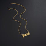 Atoztide Personalized Stainless Steel Name Necklace with Line Choker