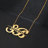 Custom Big Letter Name Pendant Necklace Stainless Steel