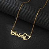 Atoztide Stainless Steel Name Necklace Heart Pendant Customized Gift