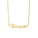 Atoztide Butterfly Name Necklace Stainless Steel Pendant for Women