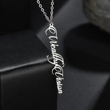 Personalized Vertical Name Necklace Stainless Steel Gift