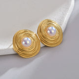 Stainless Steel Jewelry Set Wave Chain Round Pendant Gift