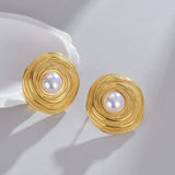 Stainless Steel Jewelry Set Wave Chain Round Pendant Gift