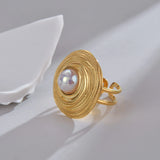 Stainless Steel Jewelry Set Wave Chain Round Pendant Gift