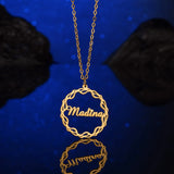 Customized Stainless Steel Name Necklace Round Letters for Women
