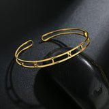 Personalized Name Bangle Stainless Steel Letter Bracelet Jewelry Gift