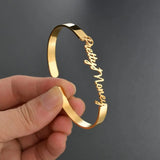 Atoztide Personalized Name Bangle Stainless Steel Love Bangle