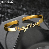 Atoztide Personalized Name Bangle Stainless Steel Love Bangle
