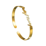 Atoztide Personalized Name Bangle Stainless Steel Love Bangle