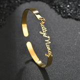 Atoztide Personalized Name Bangle Stainless Steel Love Bangle