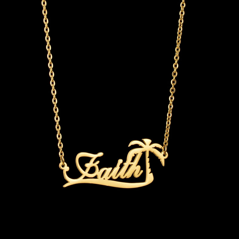 Personalized Name Tree Necklace for Women, Birthday Jewelry Gift