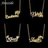 Personalized Name Tree Necklace for Women, Birthday Jewelry Gift