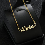 Personalized Name Wing Necklaces Butterfly Pendant