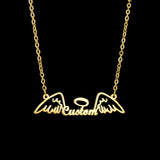Personalized Name Wing Necklaces Butterfly Pendant