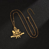 Atoztide Custom Cooking Name Necklace Letter Nameplate Chain