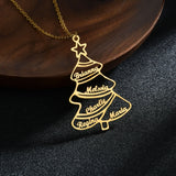 Personalized Family Tree Necklace Stainless Steel Pendant