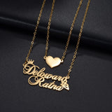 Custom Arabic Name Necklace Stainless Steel Crown Pendant Gift
