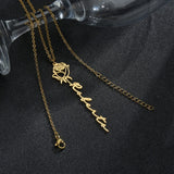 Personalized Butterfly Bee Name Necklaces Women