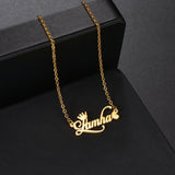 Custom Crown Heart Butterfly Name Necklace for Women