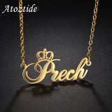 Personalized Crown Names Pendant Necklace for Women